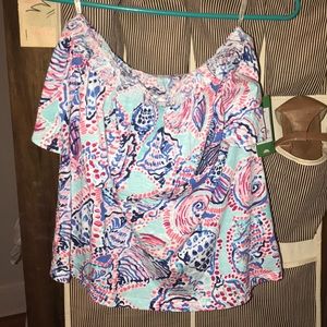 Lilly Pulitzer Shell Me About it Tube Top size L
